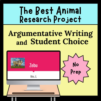 Preview of Argumentative Writing and Presentation Project | End of Year Project 6-8 grade