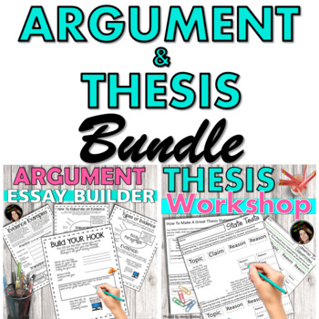 Preview of Argumentative Essay Writing Unit and Thesis Statement Graphic Organizers