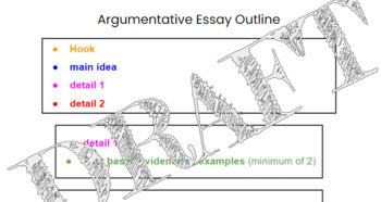 Preview of Argumentative and Informational Essay Writing Outline & Template ECR - EDITABLE