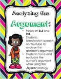 Arguments: Trace/Evaluate + Analyze a Speaker's Argument
