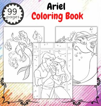 ariel coloring pages google