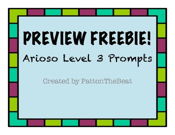 Preview of Arioso Level 3 Preview FREEBIE!