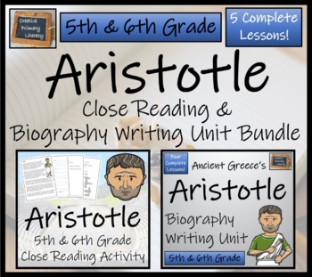 Preview of Aristotle Close Reading & Biography Bundle | 5th Grade & 6th Grade