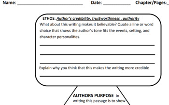 Preview of Aristotle's Rhetoric Text Analysis: Ethos, Pathos, Logos