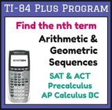Arithmetic & Geometric Sequences: Find nth term - TI-84 Pl