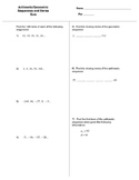 Arithmetic/Geometric Sequences and Series Quiz