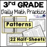 Arithmetic Patterns Daily Math Review 3rd Grade Bell Ringe