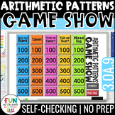 Arithmetic Patterns Game Show for 3rd Grade Math Review 3.OA.9