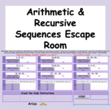 Arithmetic & Recursive Sequences Escape Room