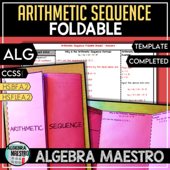 Preview of Arithmetic Sequence Foldable/Notes