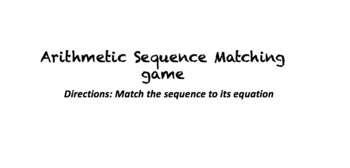 Preview of Arithmetic Sequence Matching worksheet