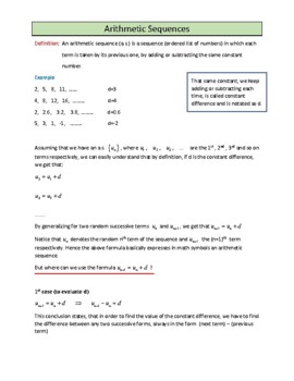 Preview of Arithmetic Sequences