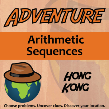 Preview of Arithmetic Sequences Activity - Printable & Digital Hong Kong Adventure