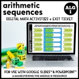 Arithmetic Sequences Digital Math Activity