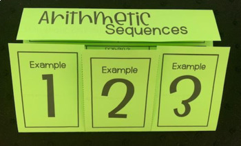 Preview of Arithmetic Sequences Editable Foldable for Algebra 1