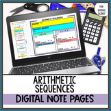 Arithmetic Sequences Guided Note Pages for Google Drive™