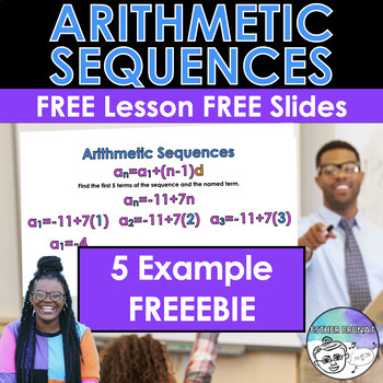 Preview of Arithmetic Sequences Lesson Freebie | Algebra 2