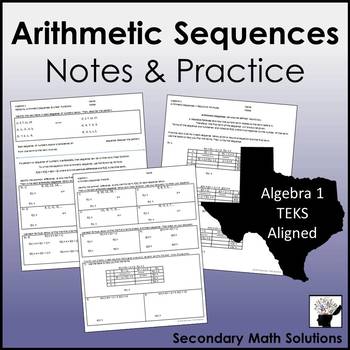 Preview of Arithmetic Sequences Notes & Practice
