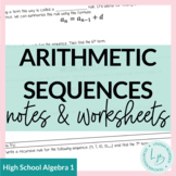 Arithmetic Sequences Notes and Worksheets
