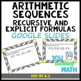 Arithmetic Sequences:Recursive and Explicit Formulas -GOOG