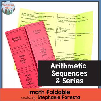 Preview of Arithmetic Sequences & Series Foldable