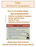 Arithmetic Sequences Task Cards