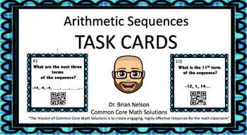 Preview of Arithmetic Sequences - Task Cards