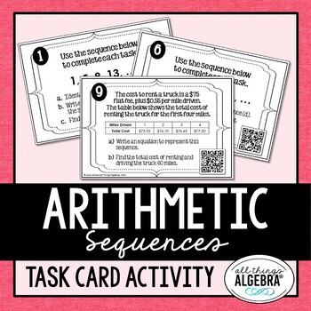 Preview of Arithmetic Sequences | Task Cards