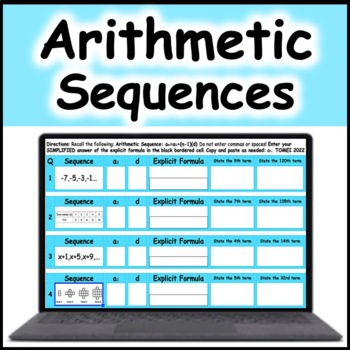 arithmetic sequences common core algebra 1 homework