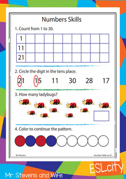 Preview of Arithmetic Worksheets Grade 1