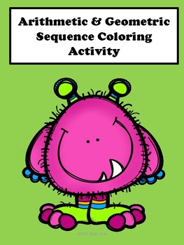 Arithmetic and Geometric Sequence Coloring Activity by Math Club