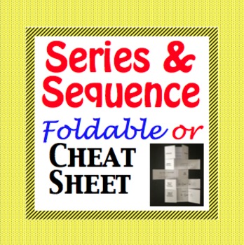 Preview of Arithmetic and Geometric Sequence, Sum, Nth Term, Cheat Sheet - Foldable