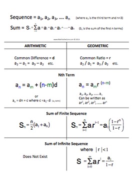 arithmetic sum sequence formula