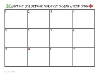 Arithmetic & Geometric Sequences, 154 plays