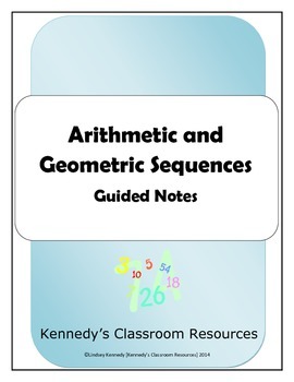 Preview of Arithmetic and Geometric Sequences - Guided Notes