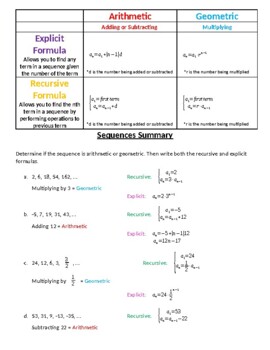 recursive and explicit formulas geometric sequences