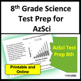 Arizona 8th Grade Science Test Prep Bundle for AzSci Pract