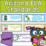 Arizona ELA Standards Posters for Kindergarten