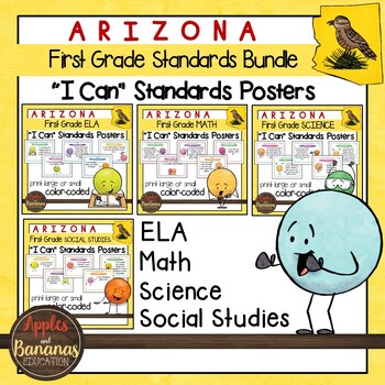 Preview of Arizona First Grade Standards Posters BUNDLE