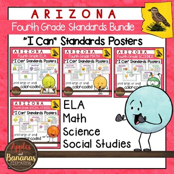 Preview of Arizona Fourth Grade Standards Posters BUNDLE
