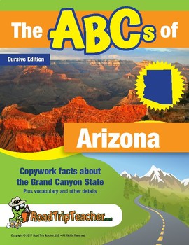 Preview of Cursive Printables: Arizona