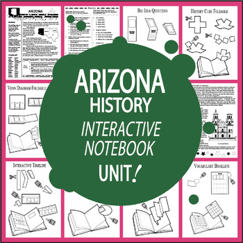 Preview of Arizona History 3rd Grade Unit + AUDIO–ALL Arizona State Study Content Included