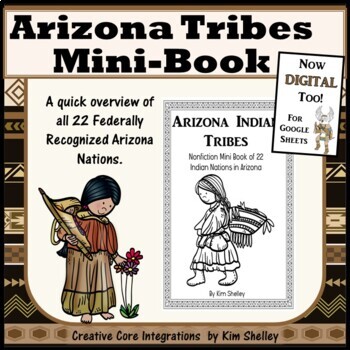 Preview of Arizona Indian Tribes Mini Book - Now DIGITAL too!