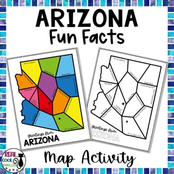 Preview of Arizona Map Activity | Fun State Facts