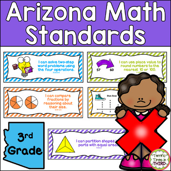 Arizona Math Standards for 3rd Grade by Terrific Times in Third | TpT