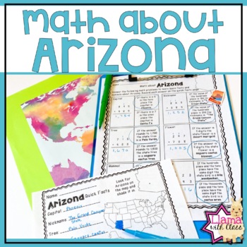 Preview of Math about Arizona State Symbols through Addition Practice