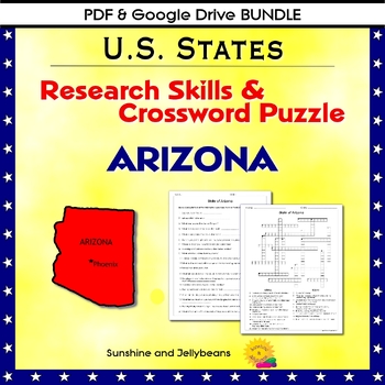 Arizona Research Skills Crossword U S States Geography PDF