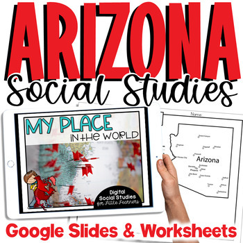 Preview of Arizona Social Studies | Me on the Map | City, County, State, Country, Continent