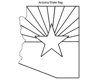 Arizona State Flag Blank by Northeast Education | TPT