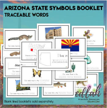 Preview of Arizona State Symbols Booklet - Traceable Words